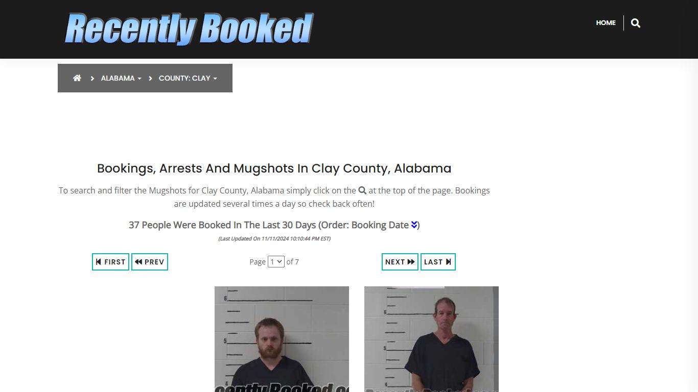 Bookings, Arrests and Mugshots in Clay County, Alabama - Recently Booked